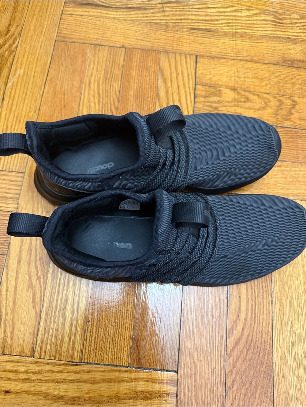 adidas Men's Black Knit Slip-On Sneakers